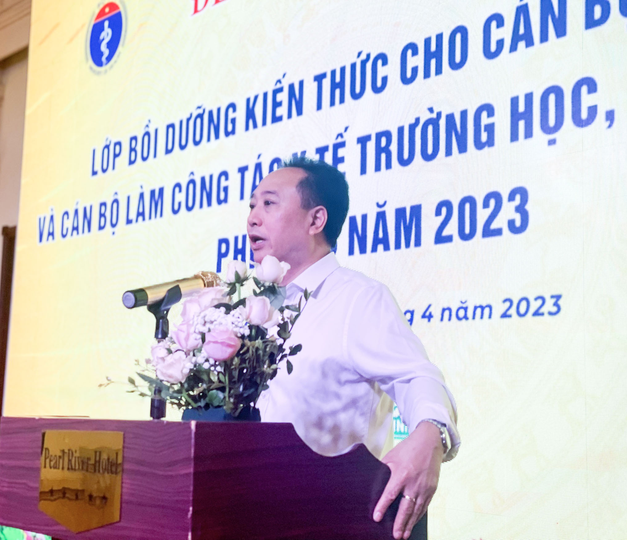 PGS.TS. Trần Cao Bính - Giám đốc BV RHM TW Hà Nội phát biểu 